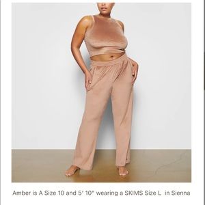 SKIMS Velour Track Pants- Brand New!